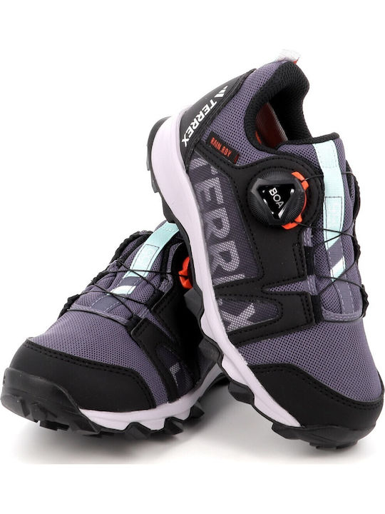 Kinder Wanderschuhe Terrex Agravic Boa Wasserdichte Lila
