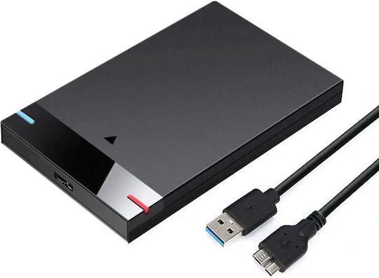 Твърд диск кутия 2.5" SATA III с връзка SATA / USB 3.0 в Черен цвят