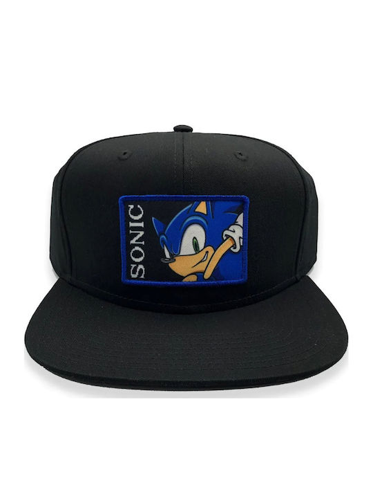 Sonic Hedgehog Voll Patch Snapback Kappen Schwarz