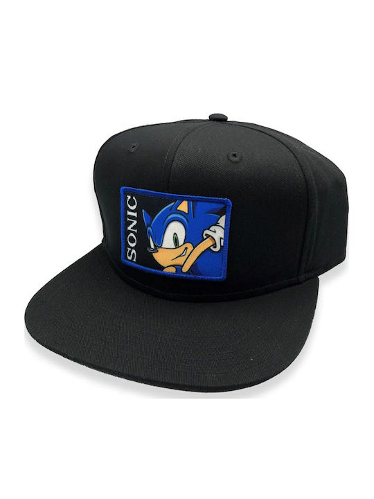 Sonic Hedgehog Voll Patch Snapback Kappen Schwarz