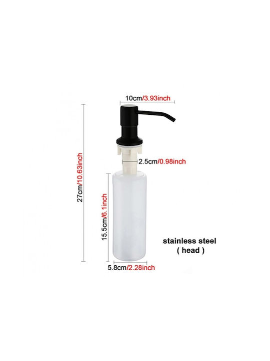 Spender aus Edelstahl Schwarz 300ml