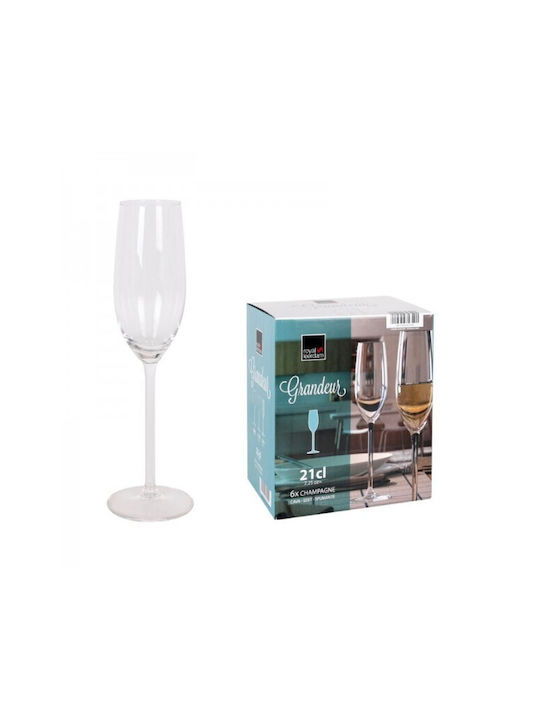 Soler Hispania Grandeur Set de pahare de sampanie / Vin alb din Sticlă Cu picior 210ml 6buc