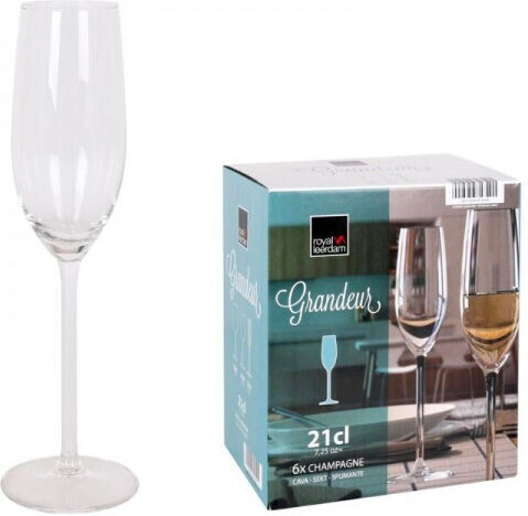 Soler Hispania Grandeur Set of Champagne Glasses Goblets Glass 210ml 6 Pieces