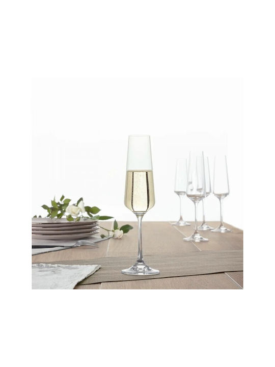 Secret de Gourmet Selenga Set de pahare de sampanie / Vin alb din Sticlă Cu picior 160ml 6buc