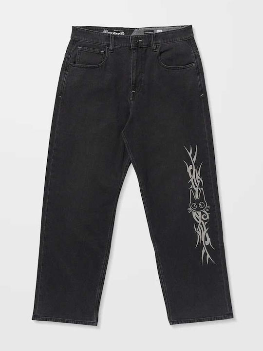 Men's Jeans Pants with Relaxed Fit Black