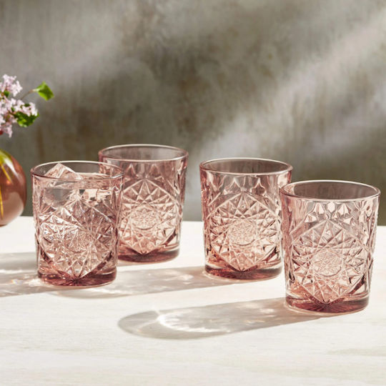 Soler Hispania Libbey Hobstar Σετ Ποτήρια από Γυαλί σε Ροζ Χρώμα 350ml 6τμχ