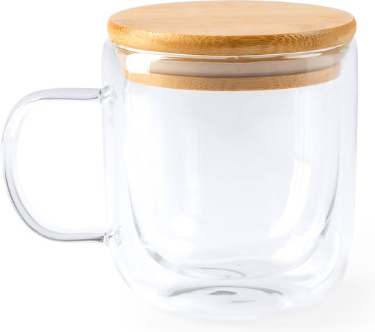 Indal Κούπα Γυάλινη με Καπάκι Διάφανη 280ml