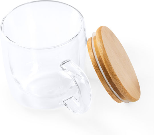 Indal Becher Glas mit Deckel Transparent 280ml