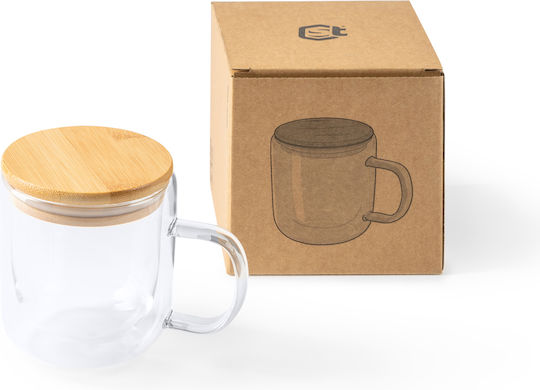 Indal Becher Glas mit Deckel Transparent 280ml