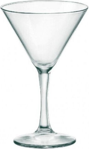 Morini Bartender Σετ Ποτήρια Martini / Κοκτέιλ Κολωνάτα Γυάλινα 170ml 12τμχ
