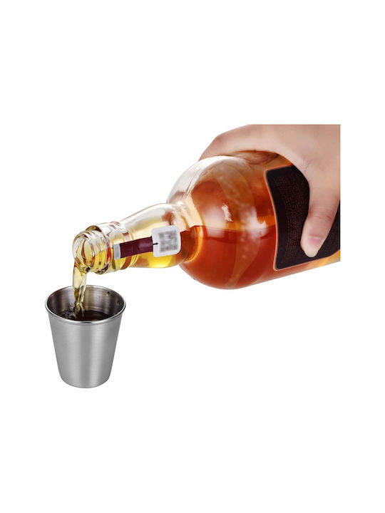 Pahare de shot din Oțel Inoxidabil în Culoarea Gri 30ml 6buc
