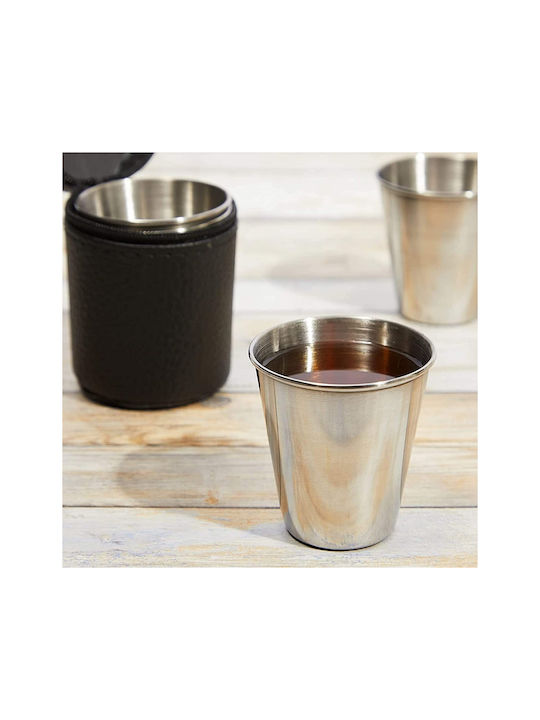 Pahare de shot din Oțel Inoxidabil în Culoarea Gri 30ml 6buc