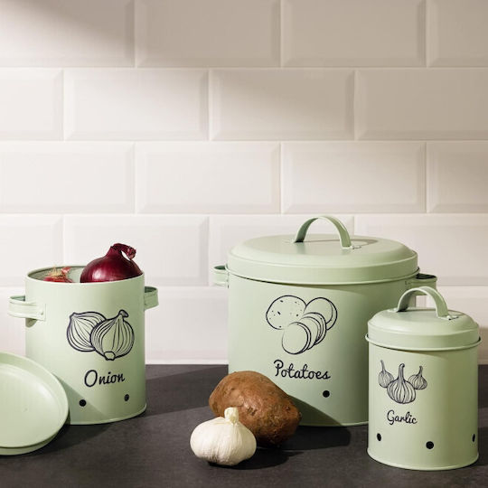 Navaris Set 3buc Cutii Uz General cu capac Metalic Verde Navaris Set 3buc Cutii Uz General cu capac Metalic Verde