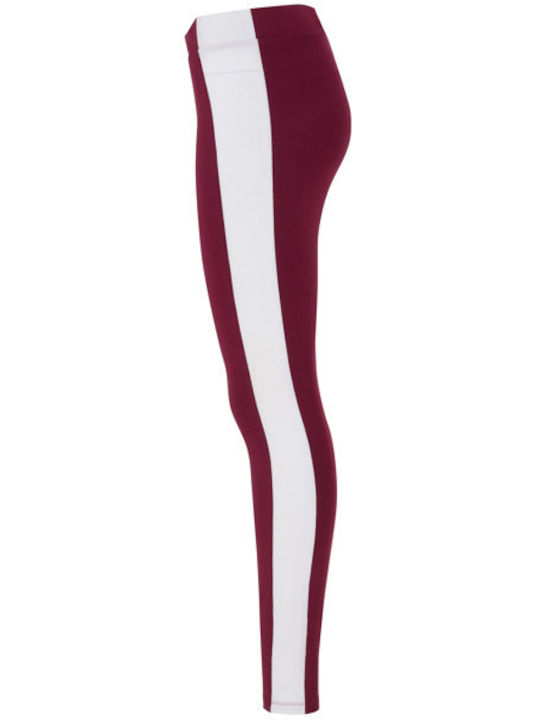 Frauen Leggings Bordeaux-white