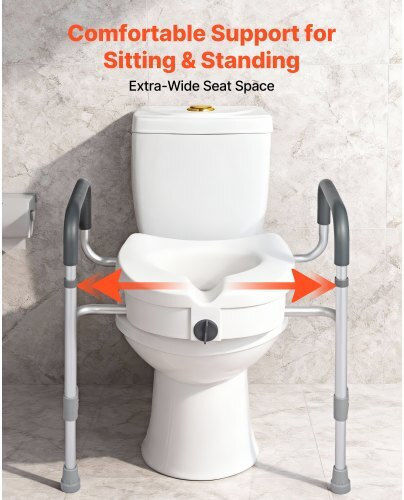 Vevor Toilet Seat Riser with Backrest 18cm DJXNSDSJGMTZUZOO9001V0