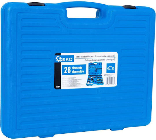 Professional Radiator Cooling System Tester Kit 28 Pieces Geko G02678