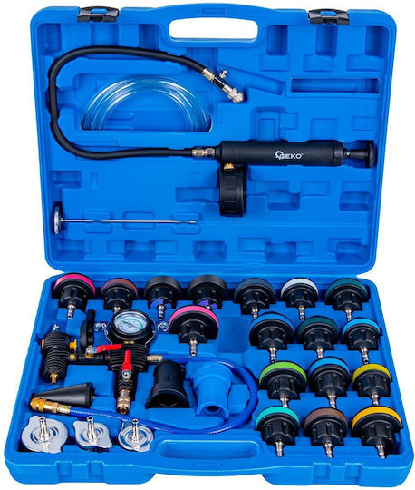 Professional Radiator Cooling System Tester Kit 28 Pieces Geko G02678