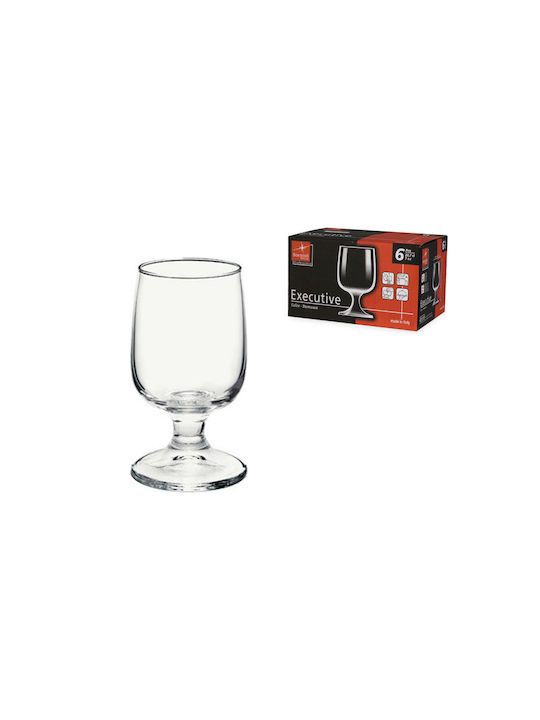 Bormioli Rocco Set of Glasses for White and Red Wine made of Glass in Red Color Stemmed 200ml 3pcs