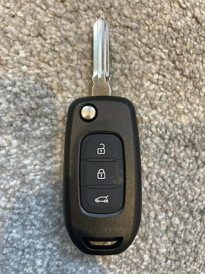 Techstar Car Key Cover Case Compatible Dacia Renault 3 Buttons Flip Type VA2 Blade