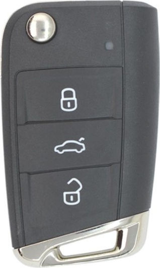 Husă Cheie Auto 3 Butoane Vw Golf 4 Passat B5 Bora Polo Skoda Octavia 1 Fabia Superb Compatibilă Volkswagen Skoda Seat Tip Briceag