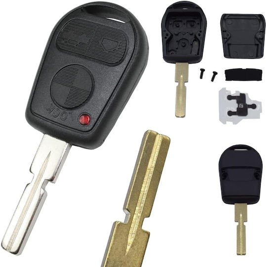 Techstar Car Key Case Bmw E36 E31 E38 E39 E40 3 Buttons Hu58 Blade