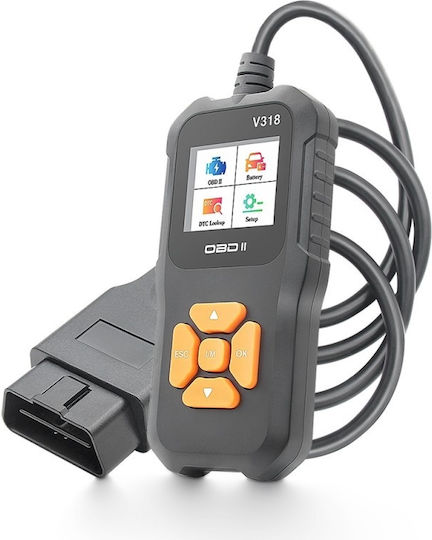 Techstar V318 Auto Diagnostic Tester Read Clear Error Codes Lcd Battery Charging System Scanner Abs Code Read Clear Test Live Data Display
