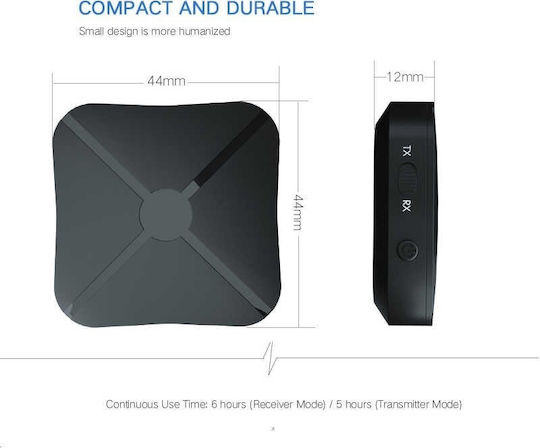 Techstar Kn319 Audio Transmitter Receiver Bluetooth 4.2 Wireless 2in1 True Stereo Tv Adapter 3.5mm