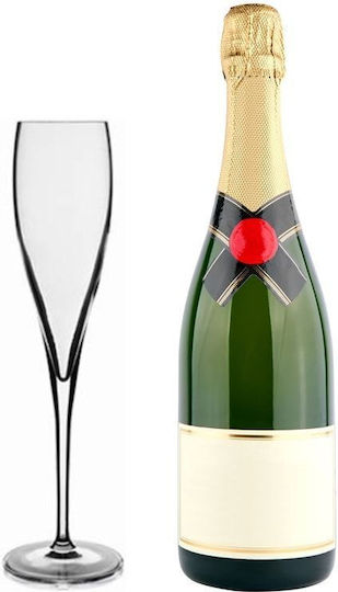 Luigi Bormioli Set Champagne / White Wine Crystal Goblet Glasses 175ml 09648/06 6 Pieces