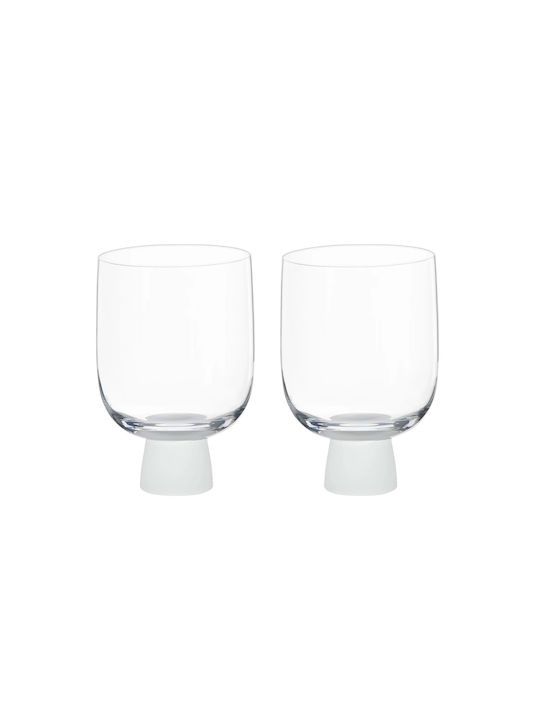 Design Is This Set of Glasses Whiskey / White Wine / Cocktail/Drinking / Water made of Glass in White Color 2pcs