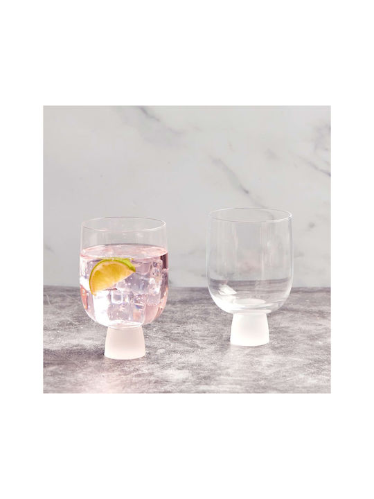 Design Is This Set of Glasses Whiskey / White Wine / Cocktail/Drinking / Water made of Glass in White Color 2pcs
