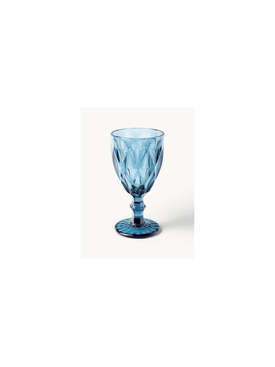 Cheffinger Set of Glasses White Wine / Cocktail/Drinking / Water made of Glass in Blue Color 240ml 6pcs