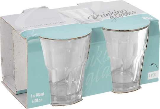 Excellent Houseware Σετ Ποτήρια για Λευκό Κρασί από Γυαλί 180ml 4τμχ
