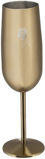 Berlinger Haus Set of Glasses Champagne / Cocktail/Drinking / White Wine made of Stainless Steel in Brown Color Stemmed 260ml 2pcs