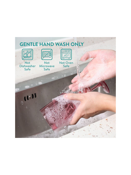 Navaris Set de pahare Vin alb / Cocteiluri / pentru bere / pentru apa din Sticlă în Culoarea Roz 400ml 4buc