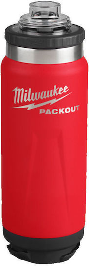 Milwaukee Packout Bottle Thermos Stainless Steel 532ml Red