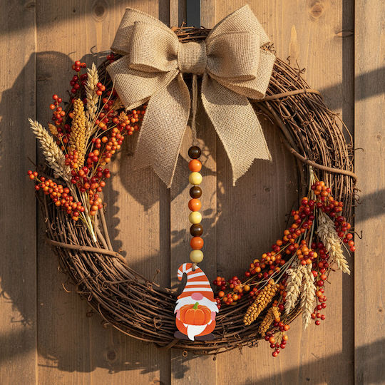 Autumn Decoration – Elf Pumpkin – Wooden – Hanging – 31 X 5 Cm