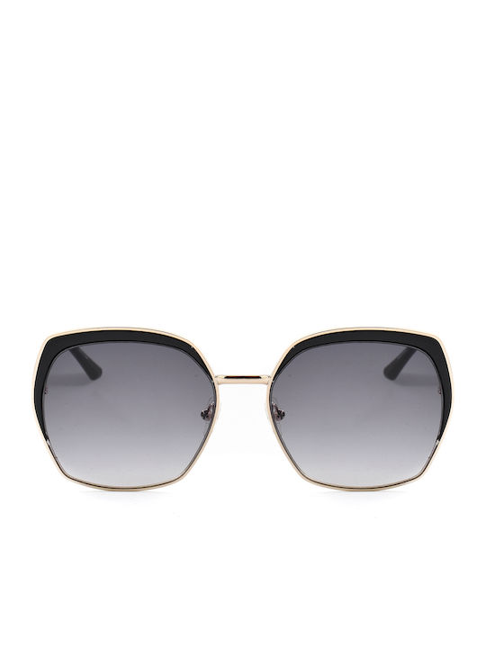 Guess Women's Sunglasses with Gold Metal Frame and Gray Gradient Lens GF0410/32B