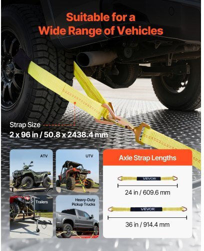 Vevor Car Towing Strap In Yellow Colour