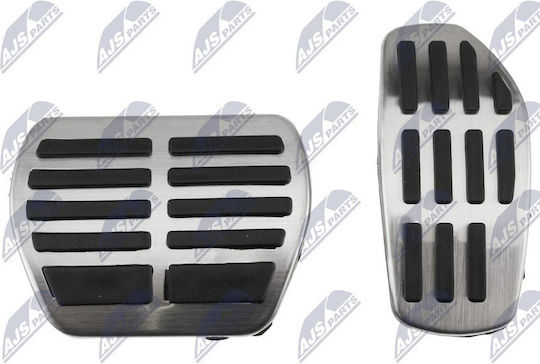 NTY Car Pedal Set Non Slip for Nissan Renault Qashqai Kadjar Koleos Silver 3 Pieces