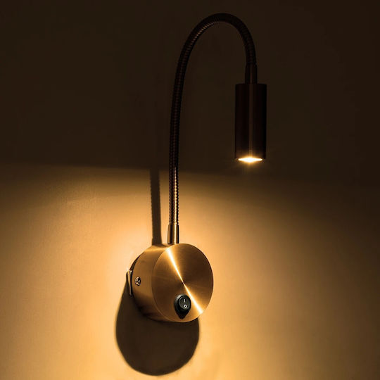 GloboStar Goose Einzel LED Warmes Weiß Spot in Gold Farbe