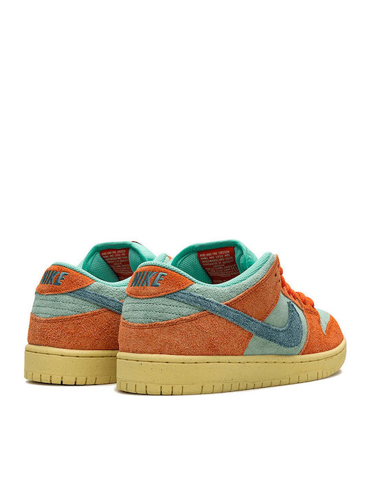 SB Dunk Low Мъжки Сникърси Оранжев Изумруден Възход