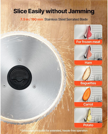 Vevor Commercial Ham Slicer 190mm