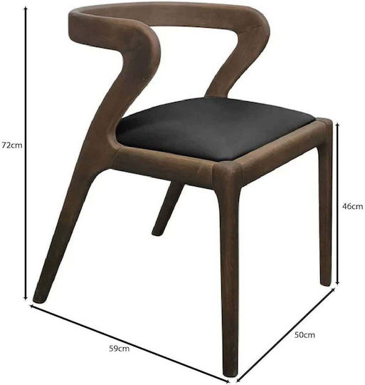 Avery Stühle Speisesaal Nut 2Stück 50x59x72cm