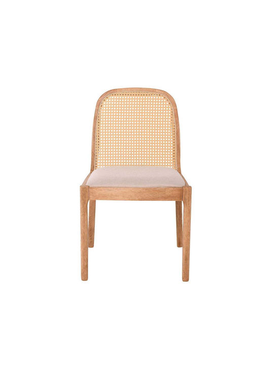 Henley Dining Room Fabric Chair Natural, Sand Beige 50x55x86cm 2pcs