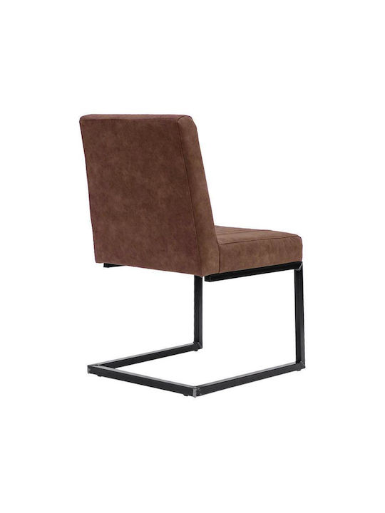 Evita Dining Room Metallic Chair Taupe 50x47x85cm 2pcs