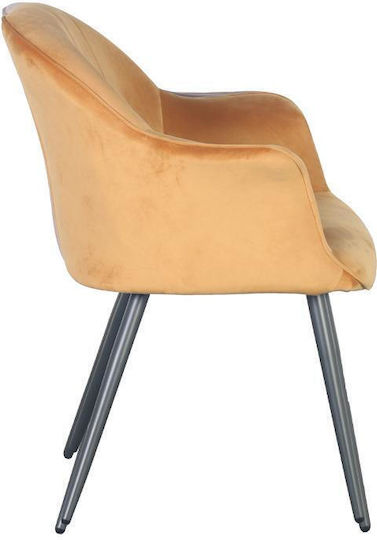 Dining Room Fabric Chair Μουσταρδί 65x65x83cm 2pcs