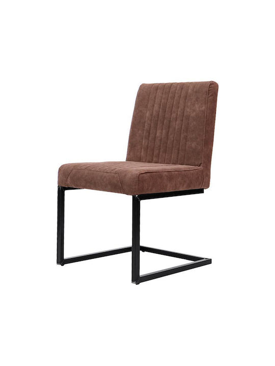 Evita Dining Room Metallic Chair Taupe 50x47x85cm 2pcs
