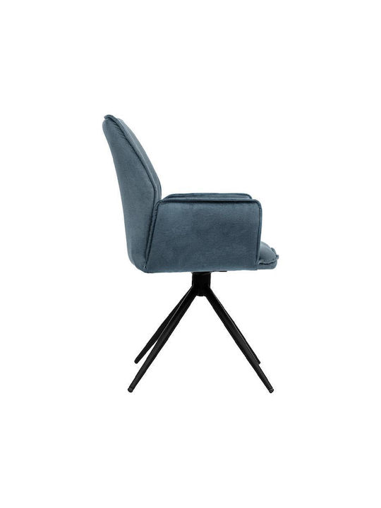 Dorothee Dining Room Metallic Armchair Sky Blue 58x46x91cm 2pcs