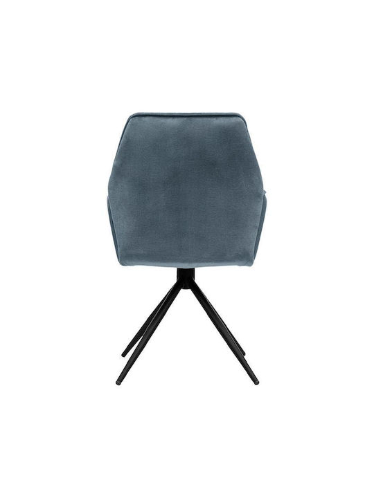 Dorothee Dining Room Metallic Armchair Sky Blue 58x46x91cm 2pcs