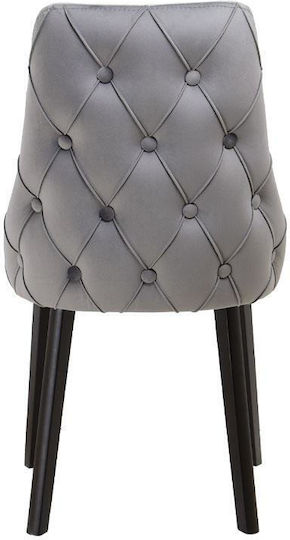 Elvira Dining Room Fabric Chair Grey 50x47x91cm 2pcs